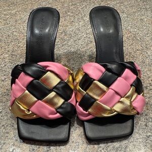 Marc Fisher LTD Draya braided stiletto sandals. Sz 6